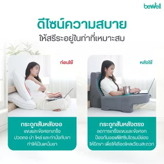 Bewell เซ็ตหมอนอเนกประสงค์ อ่านหนังสือ ทำงาน พกพาง่าย รองรับน้ำหนัก 80 กก.