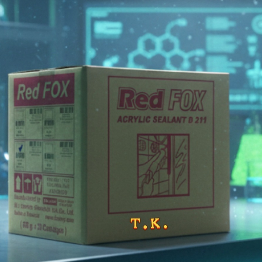 กาวซิลิโคน Red Fox สีขาวราคายกลัง 20หลอด