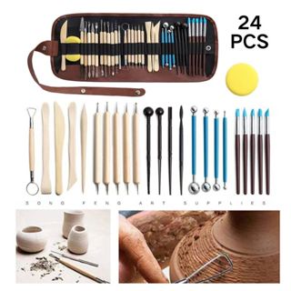 ชุดปากกาแกะสลักเซรามิค 24 ชิ้น,ปากกาแกะสลักเซรามิกดินเหนียว,…