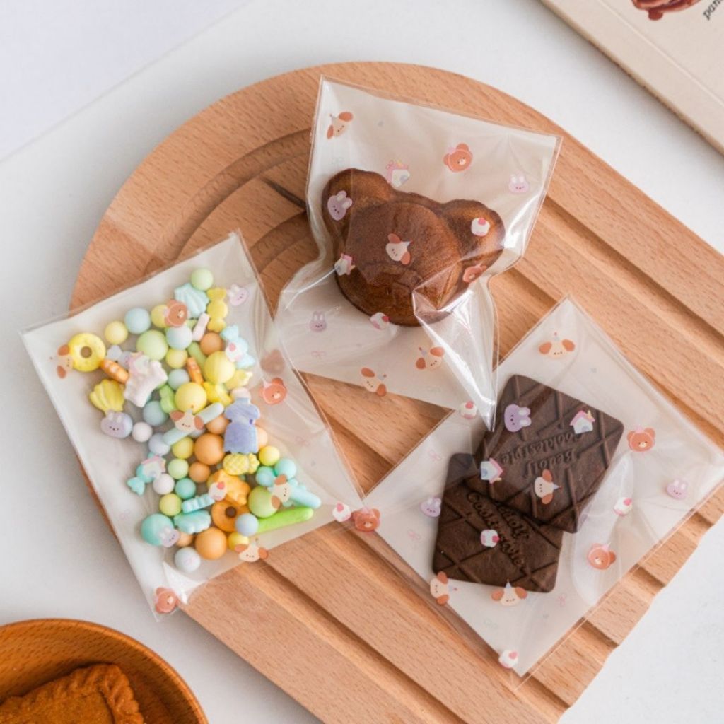 ถุงฝากาวขนาด 8*10+3 ซม. บรรจุแพ็คละ 95-100 ใบ เหมาะสำหรับใส่ขนม คุกกี้ - รูปที่ 3