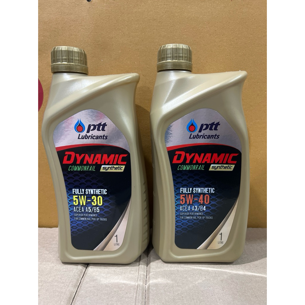 น้ำมันเครื่องยนต์ดีเซล สังเคราะห์ 100% PTT DYNAMIC COMMONRAIL SYNTHETIC 5w-30 5w-40 ขนาด 1 ลิตร