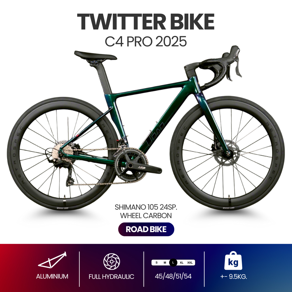 จักรยานเสือหมอบ TWITTER รุ่น C4 PRO RS 24SP. NEW2025