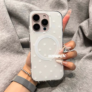 Supercase | สำหรับไอโฟน13-17promax เคสลายจุด แม่เหล็ก ชาร์จไร้สาย 17 17pro 17Air 17promax