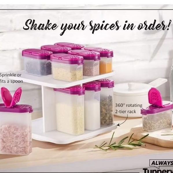 Tupperware กระปุกพริกไทย เปิดเทได้2ช่อง ฝาปิดแน่นสนิท(1ใบ)