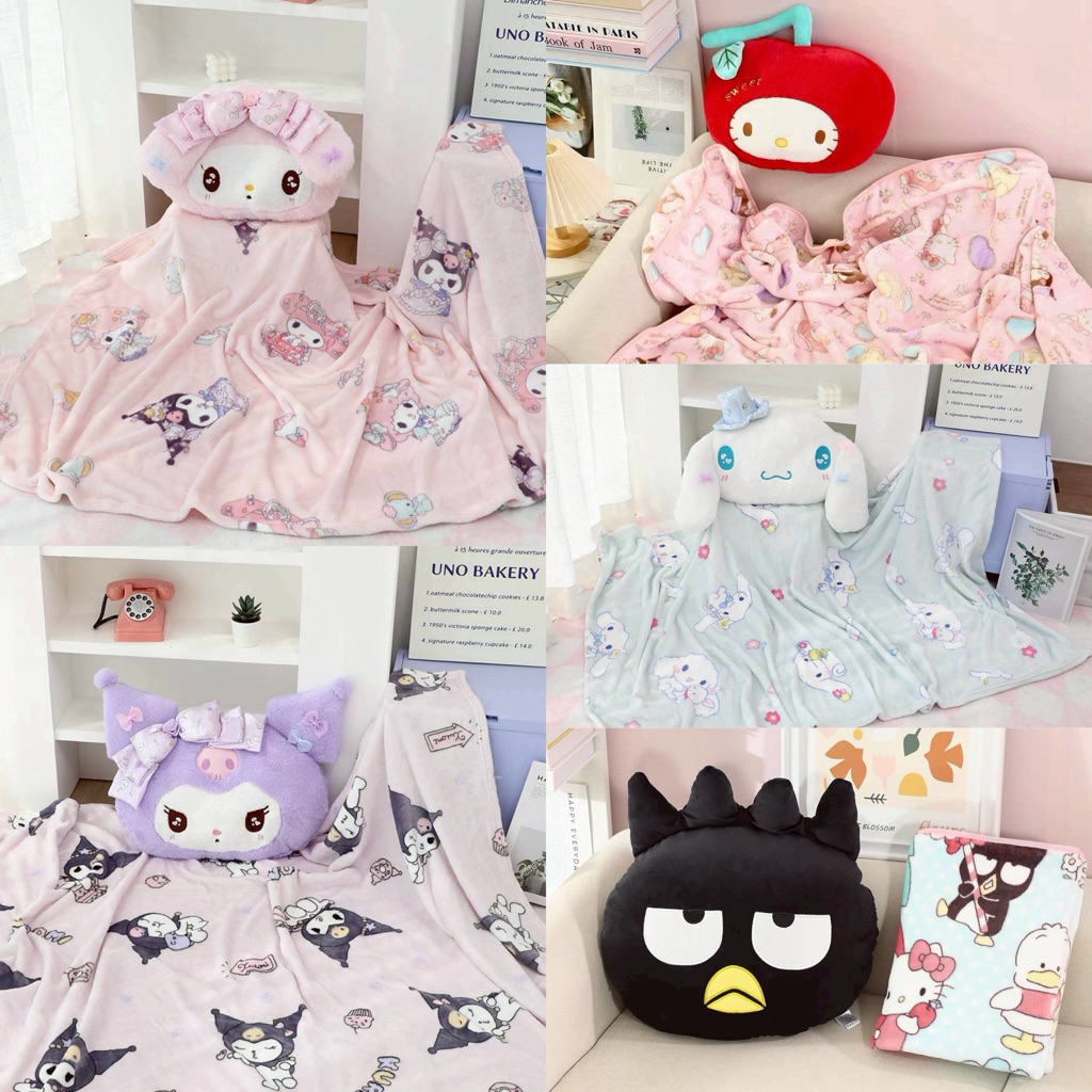 หมอนผ้าห่ม Sanrio ผืนใหญ่ หมอนนุ่ม