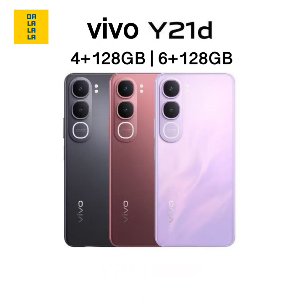 vivo Y21D [4+128GB |6+128GB |6+256GB ] แบต6,500mAh ชาร์จไว44W เครื่องศูนย์แท้ รับประกันศูนย์ไทย 1 ปี
