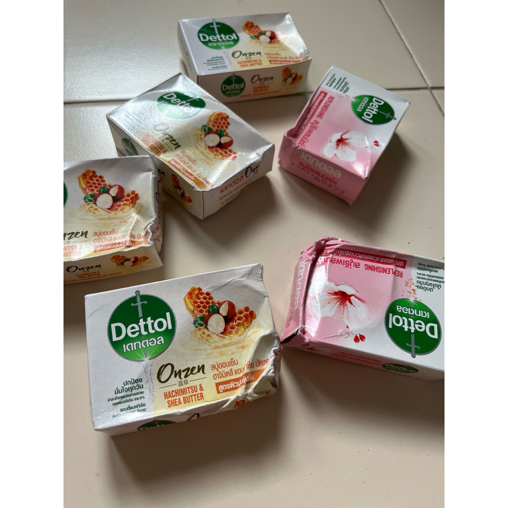 สบู่เดทตอล มีตำหนิ กล่องบุบ ขายขาดทุน