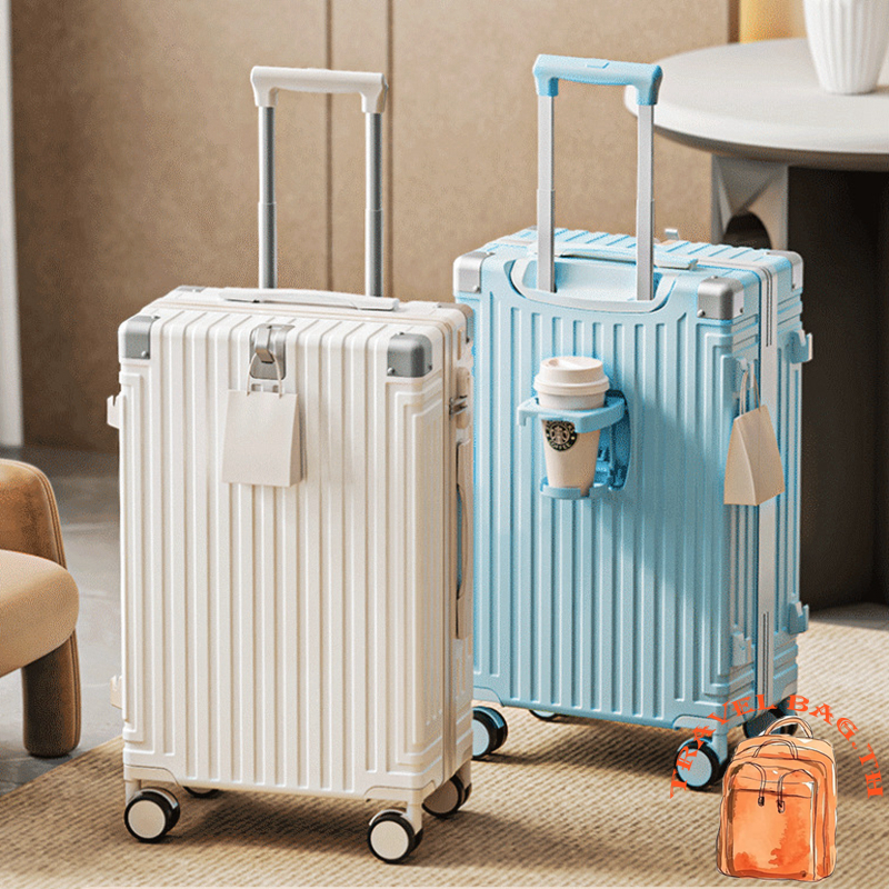 อเนกประสงค์ กระเป๋าเดินทาง 20/24นิ้ กระเป๋าลาก ด้วยพอร์ต USB กระเป๋าล้อลาก baggage Luggage