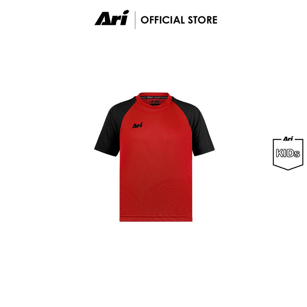 ARI KIDS ESSENTIAL 2TONES TEAM JERSEY - RED/BLACK (AAP3097-05) เสื้อฟุตบอล เด็ก อาริ 2TONES สีแดงดำ