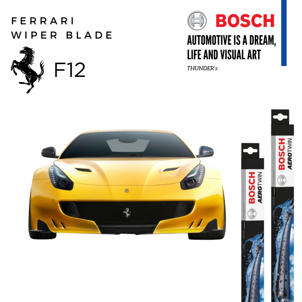 BOSCH Wiper blade ใบปัดน้ำฝน Ferrari เฟอร์รารี่ F12 Aerotwin ไร้โครง BBA 17/26