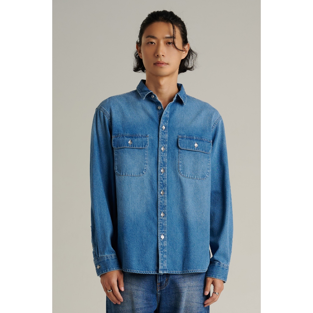 Mc JEANS قميص جينز رجالي Relaxed بأكمام طويلة — صورة 7