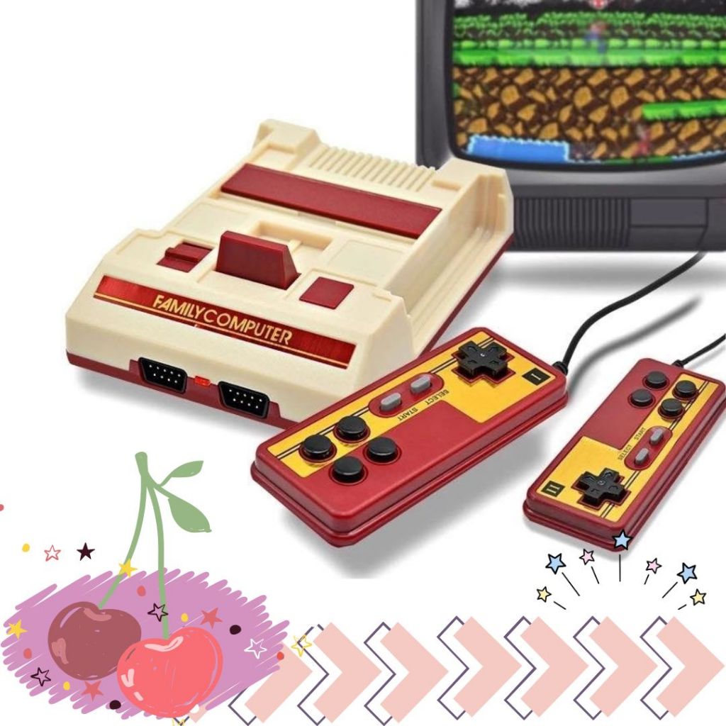 พร้อมส่งจากไทย FAMICOM family game เครื่องเล่นเกมส์คอลโซล 500in1 แถมฟรี 132in1 อีก 1 ตลับ