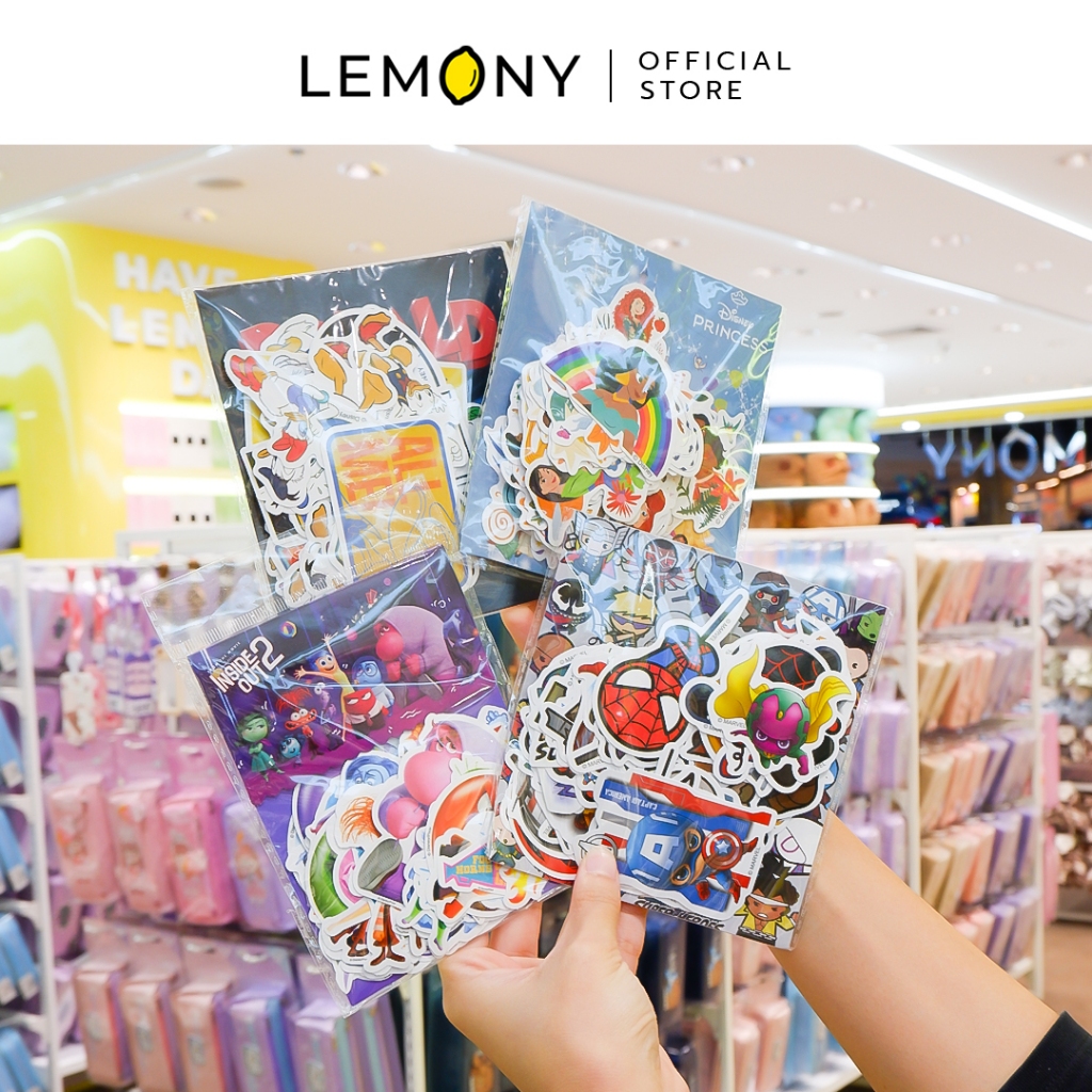LEMONY สติ๊กเกอร์ติดกระเป๋าเดินทาง ( 50 ชิ้น&63ชิ้น ) - Disney