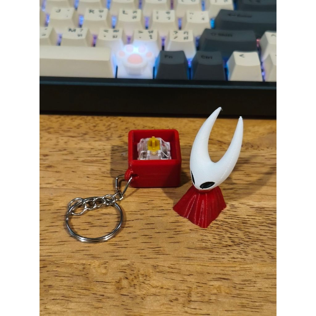 ⚔️ [Hornet Silksong] Keycap สุดคิ้วท์พร้อมสวิตช์กดเล่น | 3DCrabCraft
