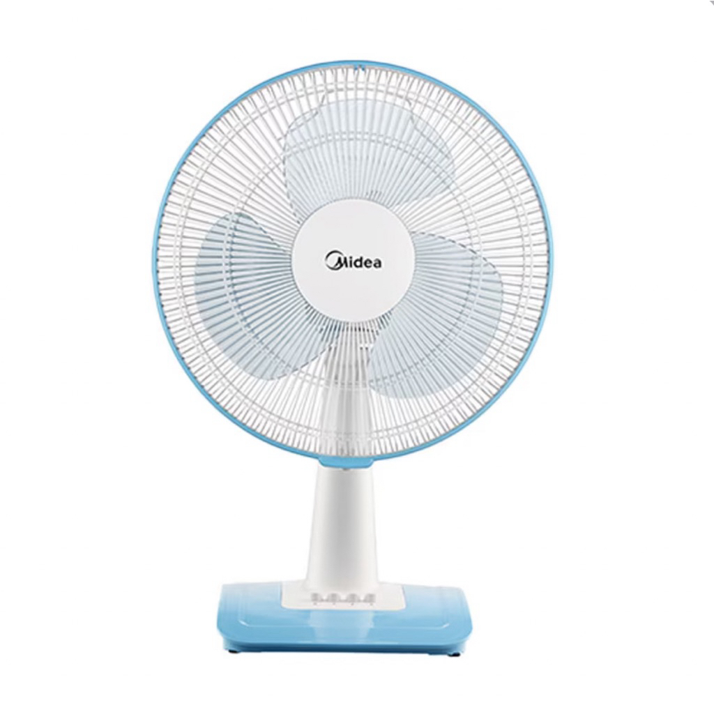 Mideaไมเดีย พัดลมตั้งโต๊ะ 12 นิ้ว / 16 นิ้ว 3 ใบพัด [สีขาวฟ้า]