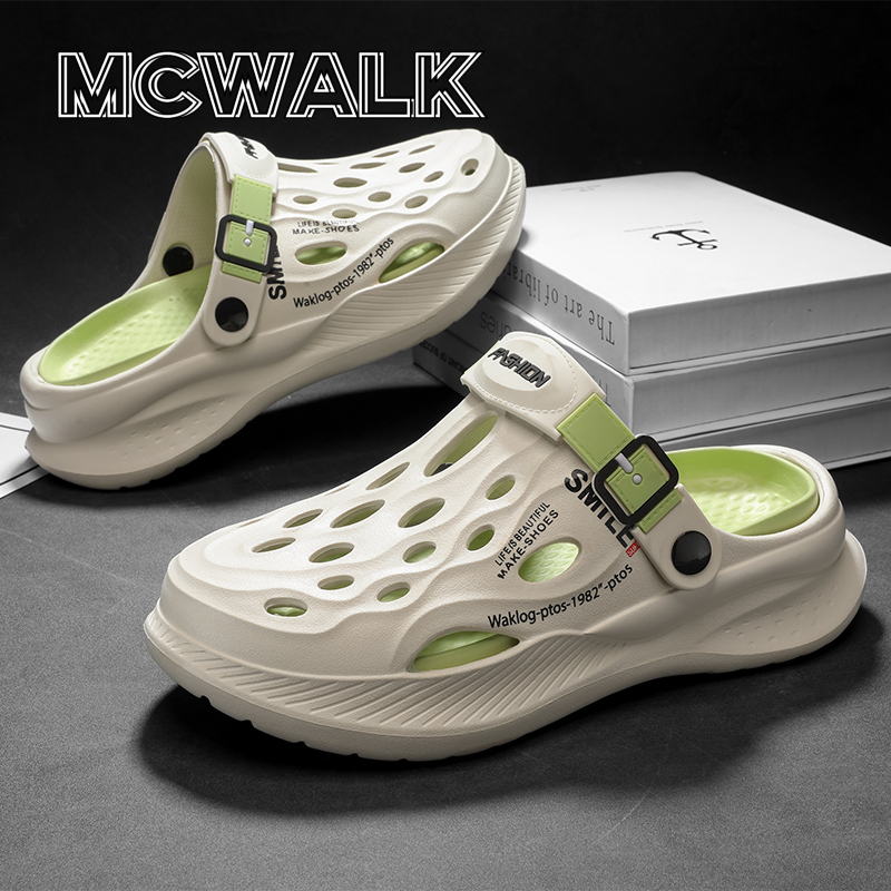 MCWALK|รองเท้าแตะ|EVA|ทนทานกันลื่น|สำหรับไรเดอร์|กันแบคทีเรียแห้งเร็ว|สบายทั้งวัน|เดินเบา