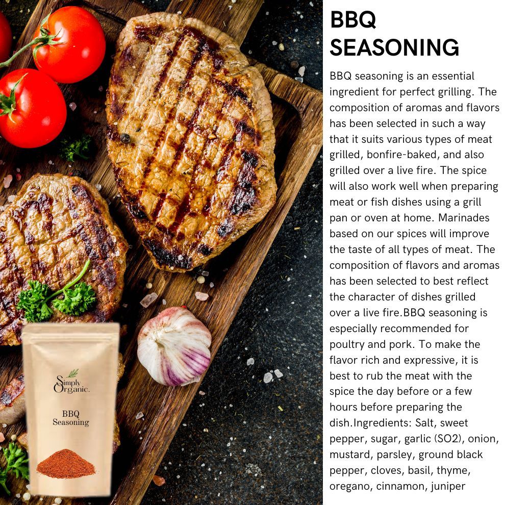 Organic BBQ Seasoning 25g – Natural, Eco-Friendly Spice Blend for Grilling & Roasting