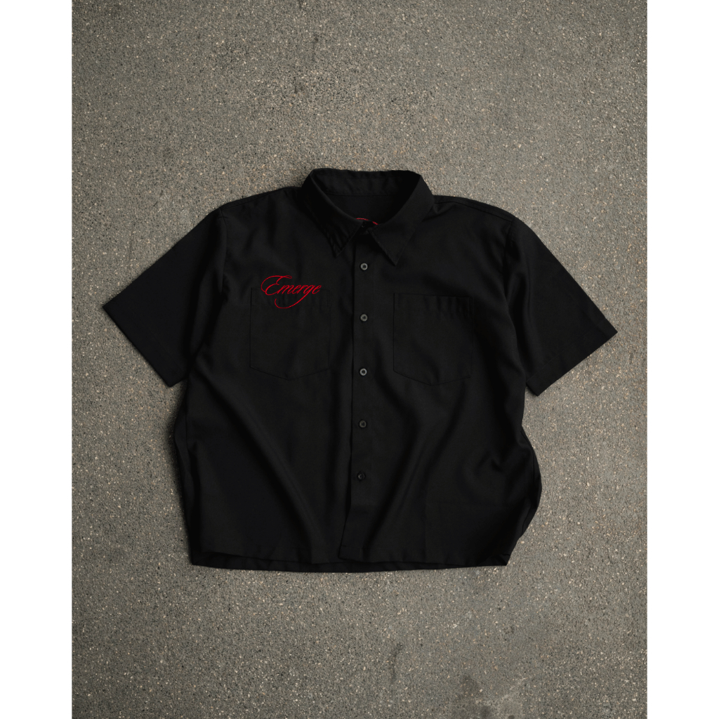 EM NOIR ELEGY CROP SHIRT BK 01 / เสื้อเชิ้ต