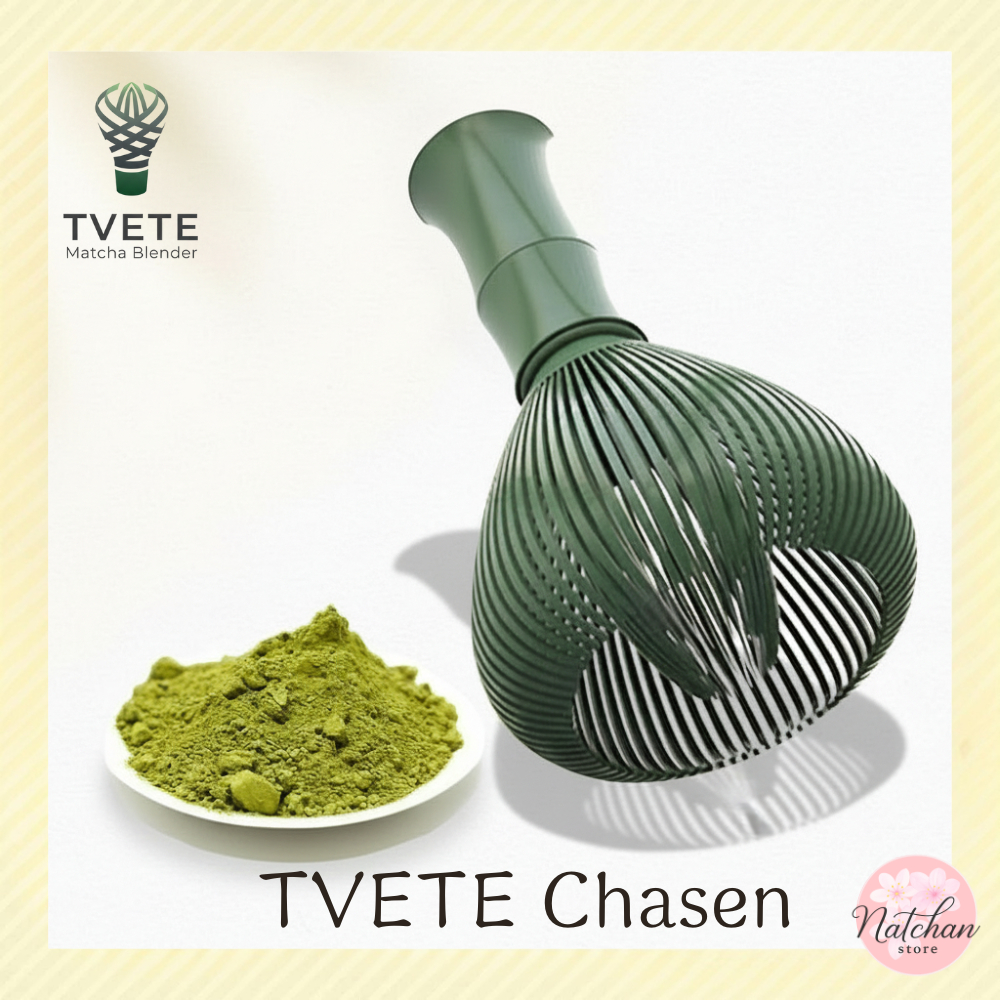 TVETE Chasen เครื่องตีผงมัทฉะ พลาสติก ABS ทรงไม้ไผ่ ชาเซ็น ที่ตีชาแห้งเร็ว ถูกสุขอนามัย