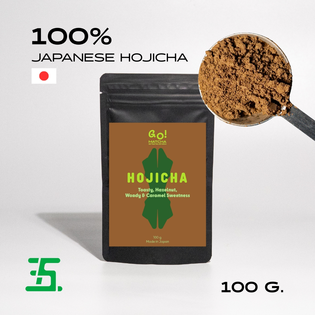 Go Matcha ( HOJICHA ) ผงโฮจิฉะ เกรดพรีเมี่ยม จากญี่ปุ่น 100%