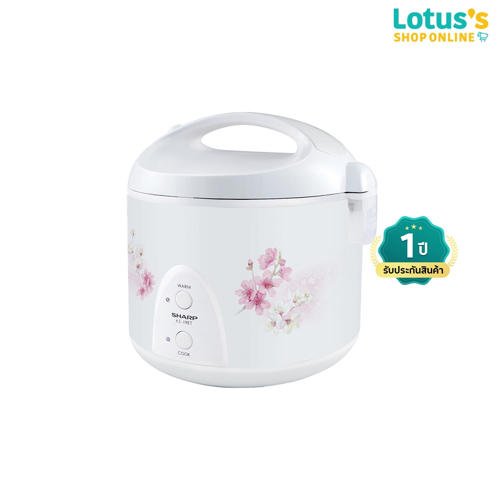 ชาร์ป หม้อหุงข้าวอุ่นทิพย์ ความจุ 1.8 ลิตร รุ่น KS-19ET (คละสี,คละแบบ) SHARP RICE COOKER 1.8 L. #KS-