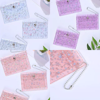 กระเป๋าใส่เหรียญใส กากเพชร ลายน่ารักวิบวับ ราคาต่อ 1 ชิ้น 🌺พกพาสะดวก ดีไซน์ใสๆ มีกลิตเตอร์ดาวระยิบระยับ