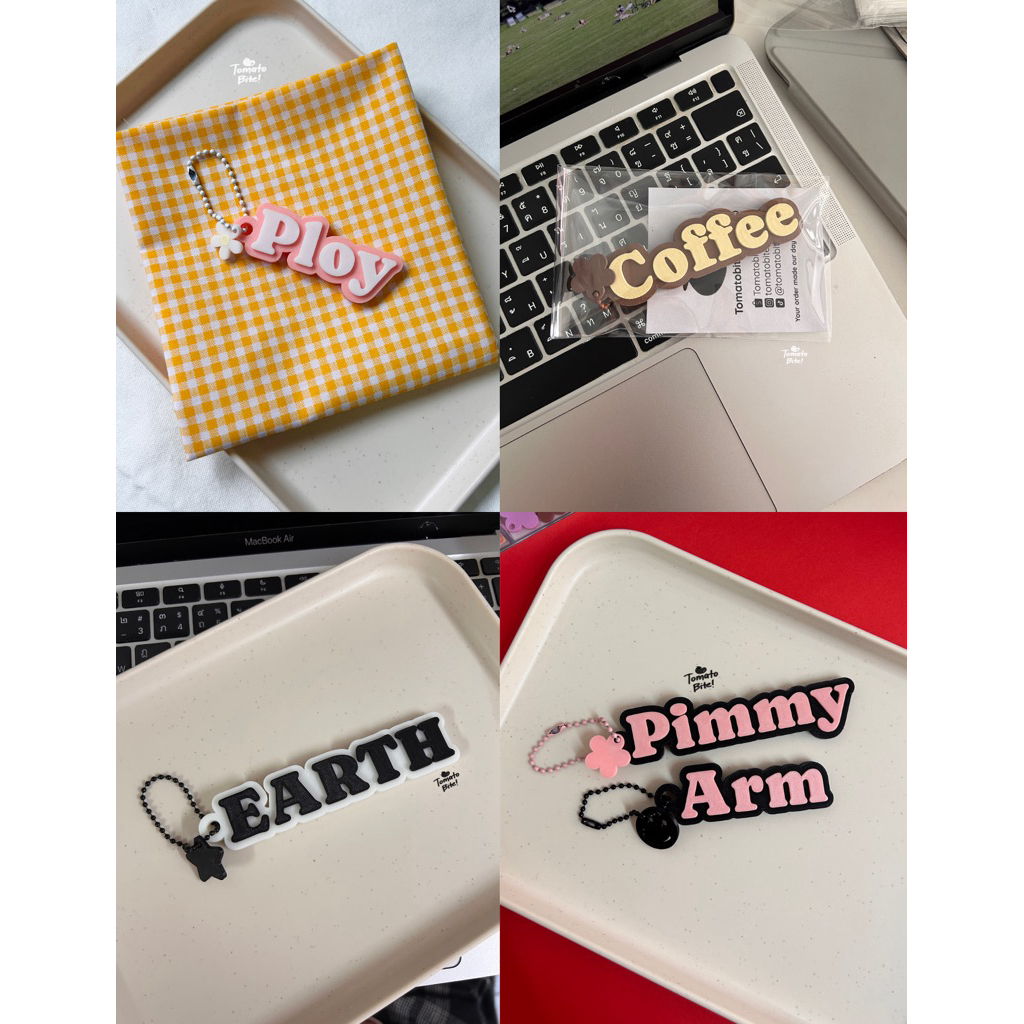 Tobicorner พวงกุญแจชื่อ 3D Custom สั่งทำตามใจ เลือกสีได้ ป้ายชื่อ ป้ายข้อความ รูปที่ 6