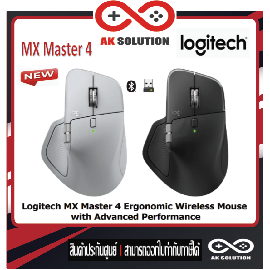 Logitech MX Master 4 Ergonomic Wireless Mouse with Advanced Performance