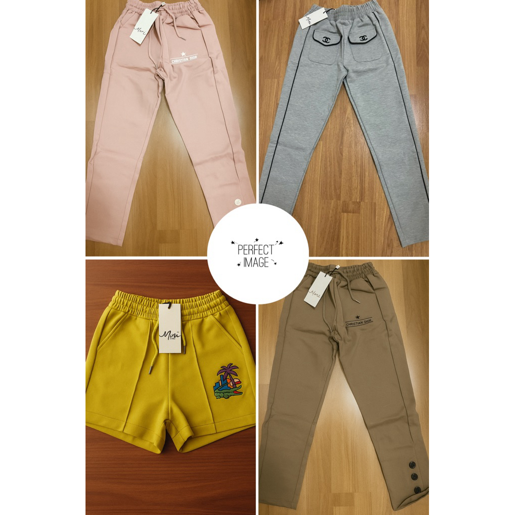 พร้อมส่ง กางเกงขาสั้น/ยาวผ้าเทพ ป้าย mini