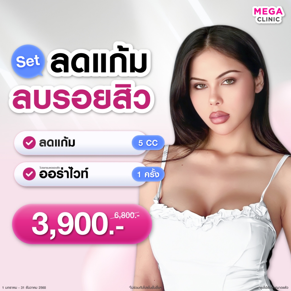 [E-voucher] โปรจับคู่แฟตและงานผิว (ปกติ 6,800.-) MEGA CLINIC เมกะคลินิก