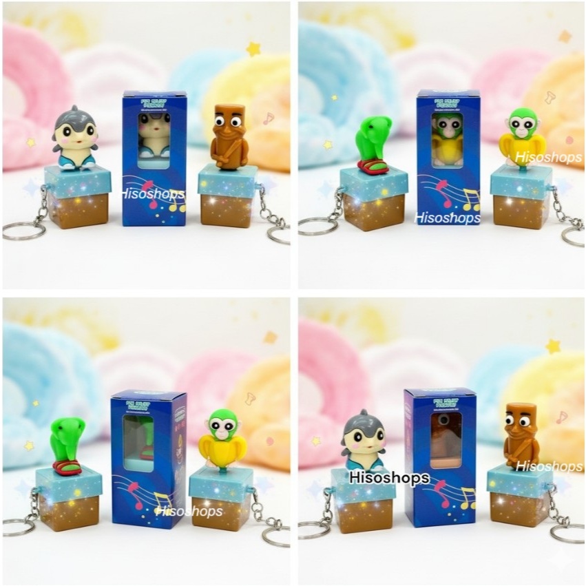 กล่องสุ่มพวงกุญแจ Tung Tung Tung Sahur มีเสียงมีไฟ มีให้สะสม 4 เเบบ ราคาต่อ 1 ชิ้น