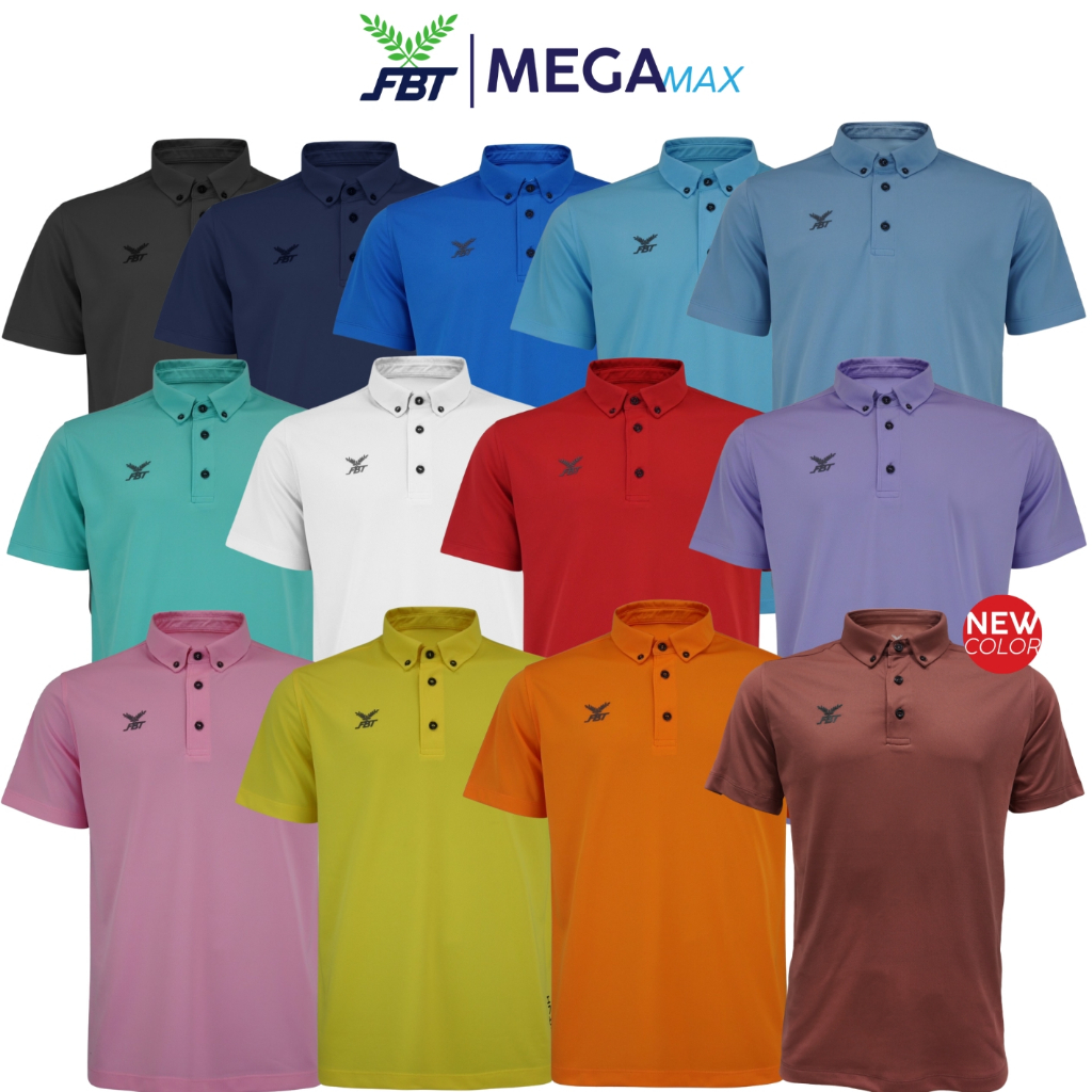 เสื้อโปโล FBT B2C412 ติดกระดุมปลายปกเสื้อ Basic Polo Unisex ออกใบกำกับภาษีได้