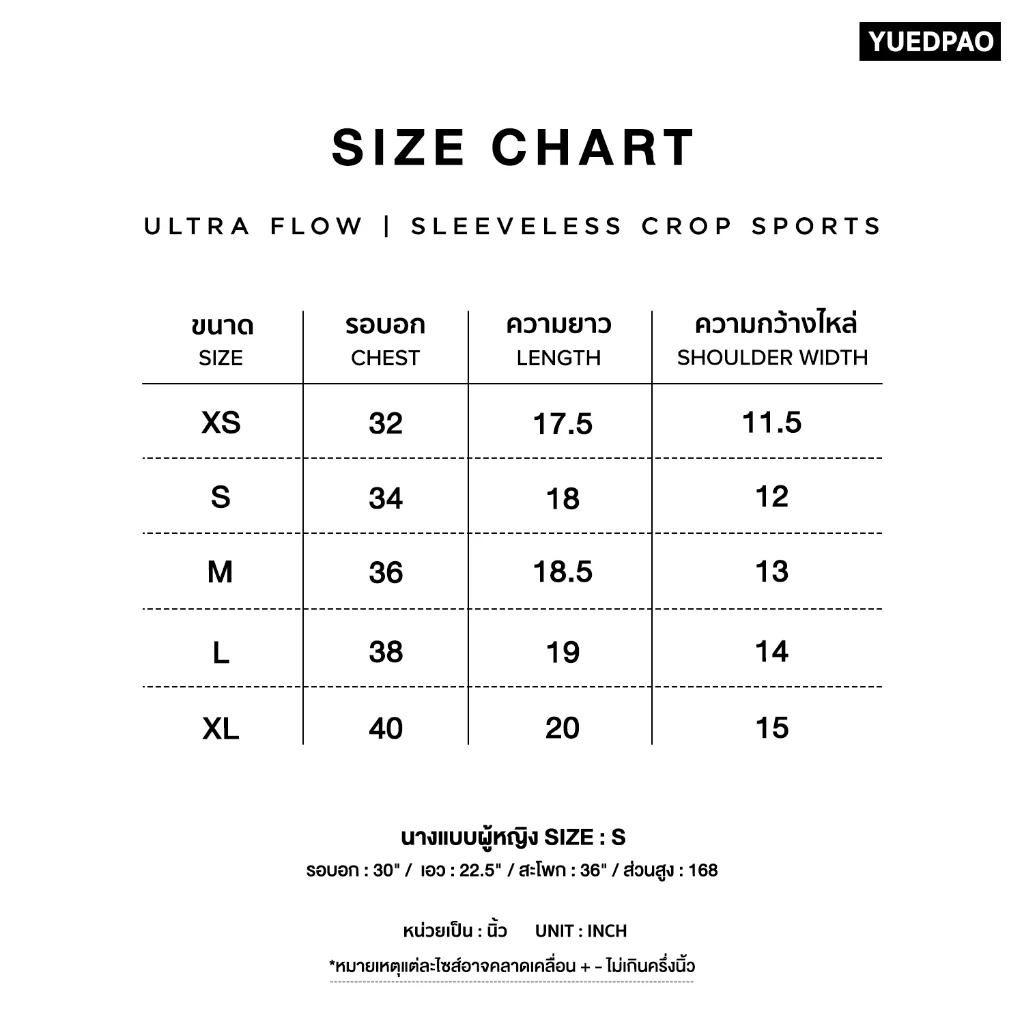 Yuedpao Sportswear เสื้อออกกำลังกายผู้หญิง Ultra Flow Sleeveless Crop thumbnail 7