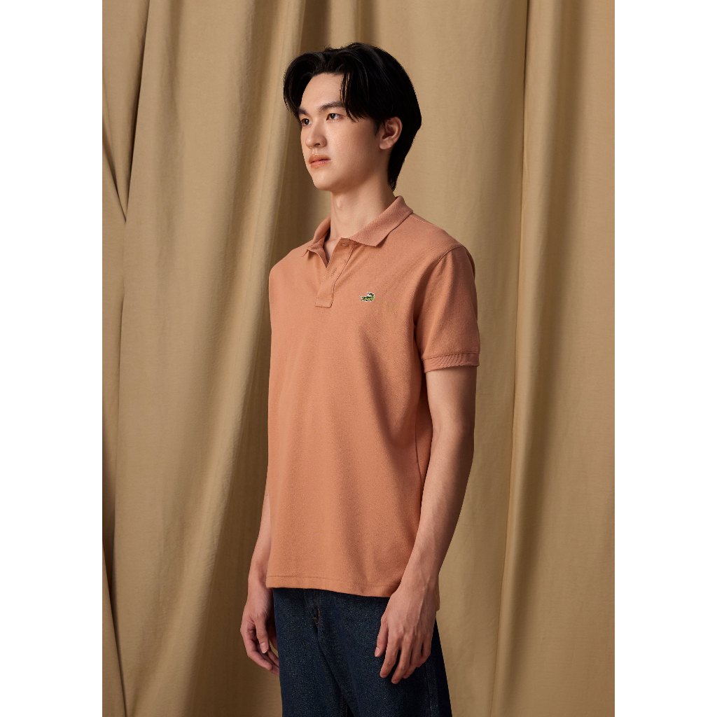 CROCODILE MOCHA MOUSSE BROWN SLIM FIT POLO SHIRT เสื้อโปโลสีนำ้ตาลมอคค่ามูส ทรงสลิมฟิต