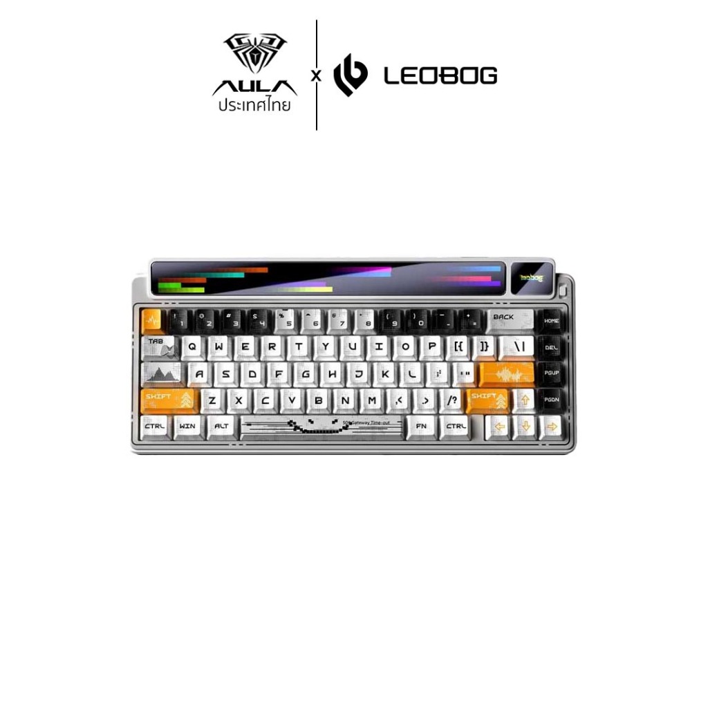 WIRELESS KEYBOARD (คีย์บอร์ดไร้สาย) LEOBOG AMG65 WHITE LIGHT SILENT SWITCH