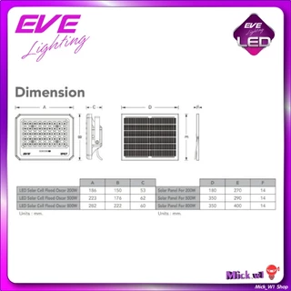 EVE โคมฟลัดไลท์ โซล่าเซลล์ LED รุ่น Oscar ออสก้า 200W 500W 800W สปอร์ตไลท์ ควบคุมด้วยรีโมท รุ่นใหม่