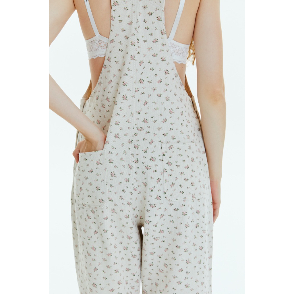 MAGARINES พร้อมส่ง – Aurora Denim Overall {floral pink} ของแท้กระดุมดอกไม้เท่านั้น ราคา ถูกที่สุด ดีลบีเคเค แกลเลอรีภาพที่ 5