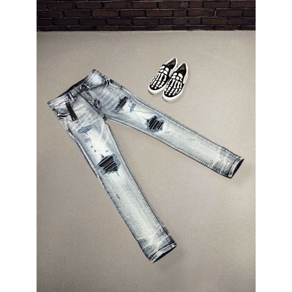 กางเกงยีนส์ขายาว Amiri เข่าดำ งานพรีเมียมตรงปก ราคาโรงงาน