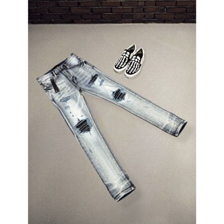 กางเกงยีนส์ขายาว Amiri เข่าดำ งานพรีเมียมตรงปก ราคาโรงงาน