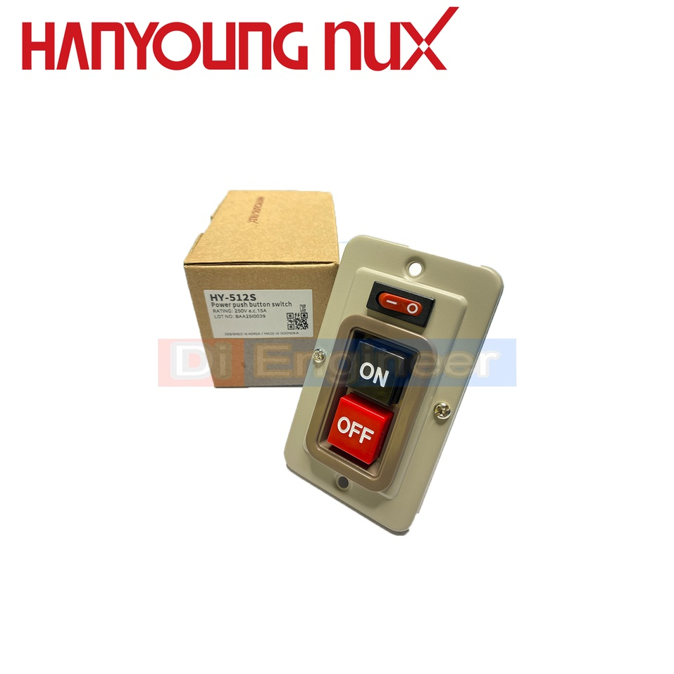 Power Switch HY Series HY-510,HY-512S,HY-516 สวิตซ์ปุ่มกดเพาเวอร์ ยี่ห้อ Hanyoung nux
