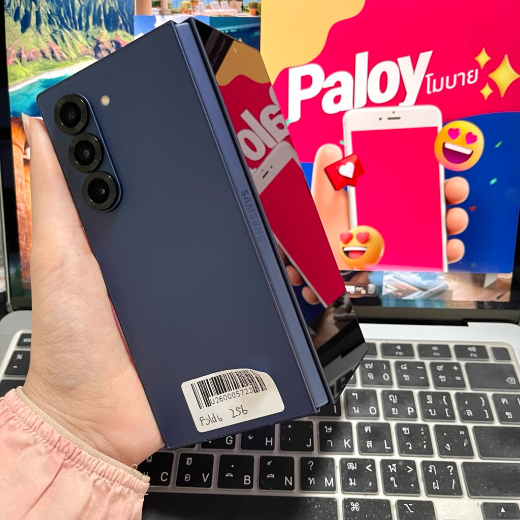 (10.10) Fold6 12/256gb สีน้ำเงิน มือสอง (เครื่องเกาหลีใส่1ซิม+esimได้) พร้อมส่ง