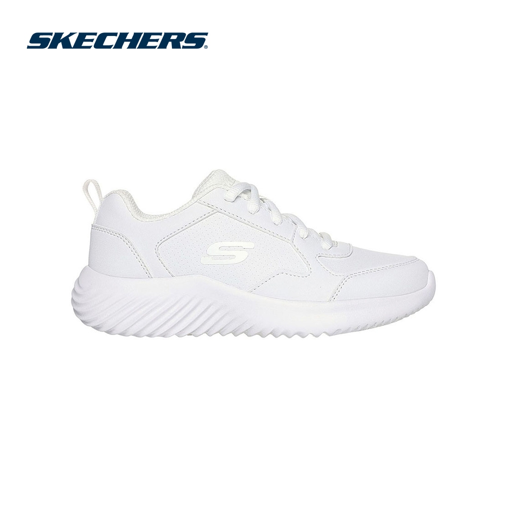 Skechers สเก็ตเชอร์ส รองเท้านักเรียนเด็กผู้ชาย Boys BTS Bounder Shoes - 405627L-WHT (BTS)