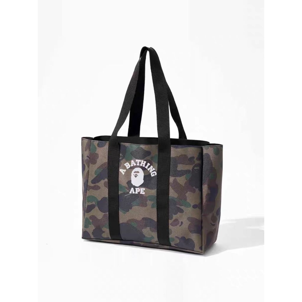 กระเป๋าถือ ถุงผ้าหนัง A BATHING APE @2016 summer collection ของแท้ 💯💯 พร้อมกล่อง (ไม่รวมนิตยสาร)
