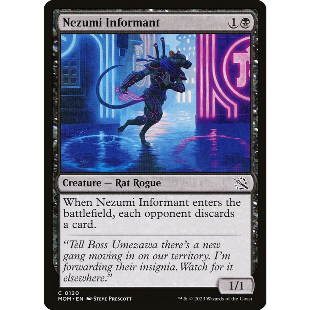 MTG - Magic The Gathering - March of the Machine - Nezumi Informant - Near Mint