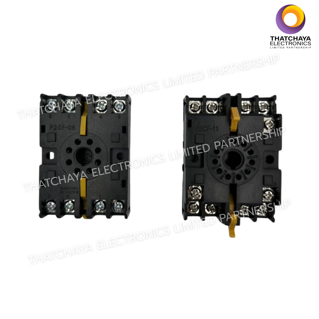 ซ็อคเก็ตรีเลย์ P2CF-08 / P2CF-11 ฐานรีเลย์ 8 ขา 11 ขา สำหรับรีเลย์ควบคุม เครื่องจักร ตู้คอนโทรล