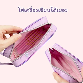 กระเป๋าดินสอ กระเป๋าหนังพีวีซี ใส่เครื่องเขียน จุได้เยอะ ลายการ์ตูนสุดฮิต