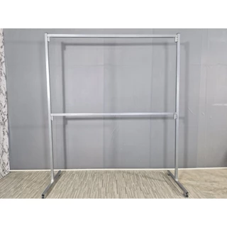 ราวเหล็กรับน้ำหนักได้200กิโลกรัมผลิตจากเหล็กกล่อง1×1นิ้วหนา1.2มิลเหล็กชุปกัลวาในช์ไม่เป็นสนิม