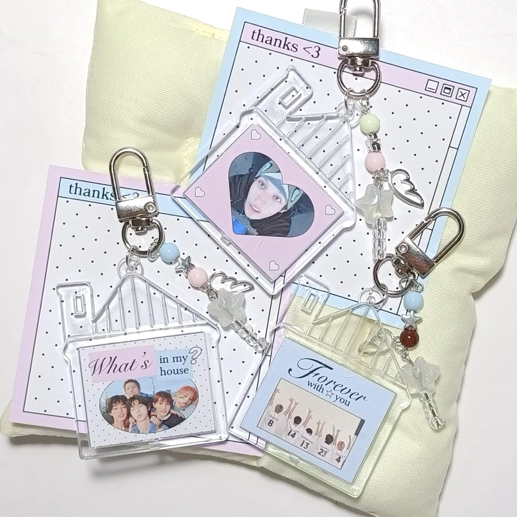 (รูปลูกค้า) Mini Photo Keychain Home ♡ กรอบรูป+พวงกุญแจ | Custom ลูกค้าส่งรูปมาเองได้เลย