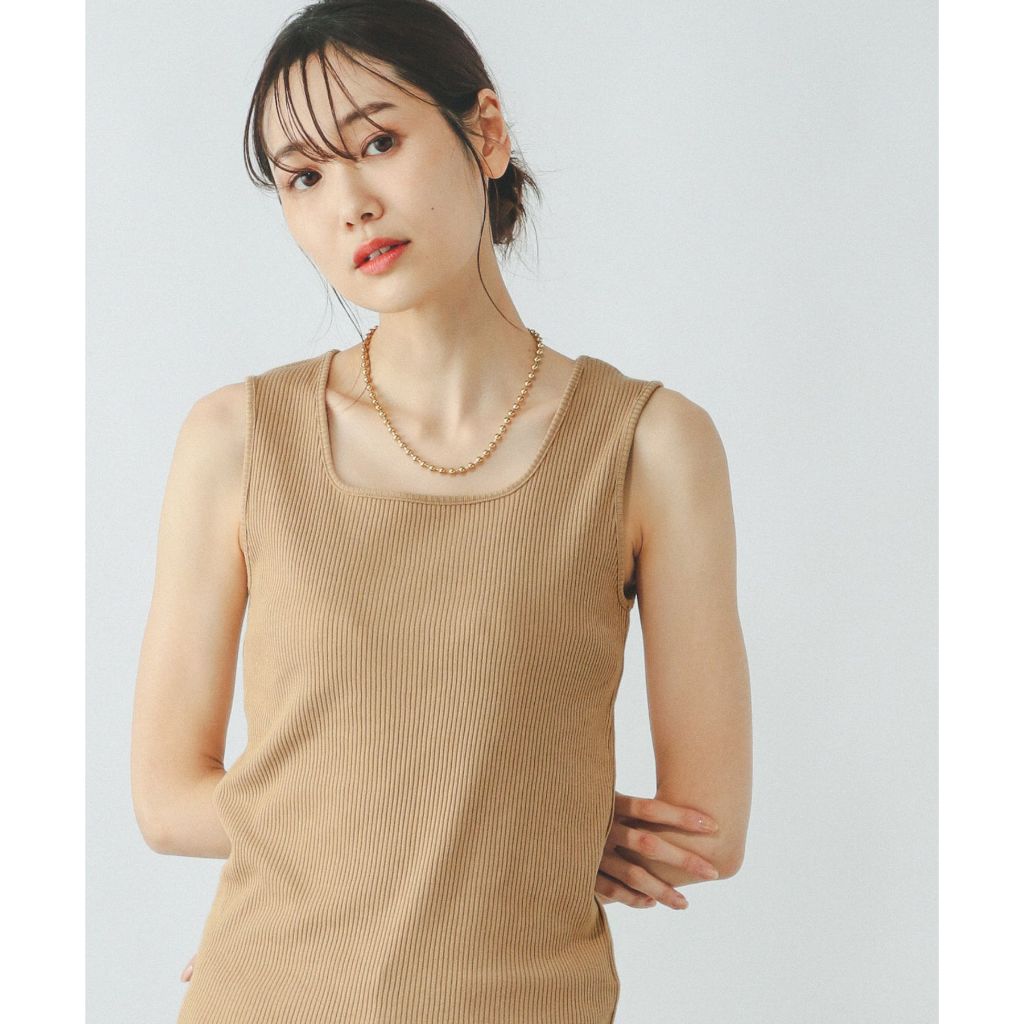 GLOBAL WORK เสื้อกล้ามทรงสี่เหลี่ยม ซับน้ำดี แห้งเร็ว Beautee Square Tank - รูปที่ 4