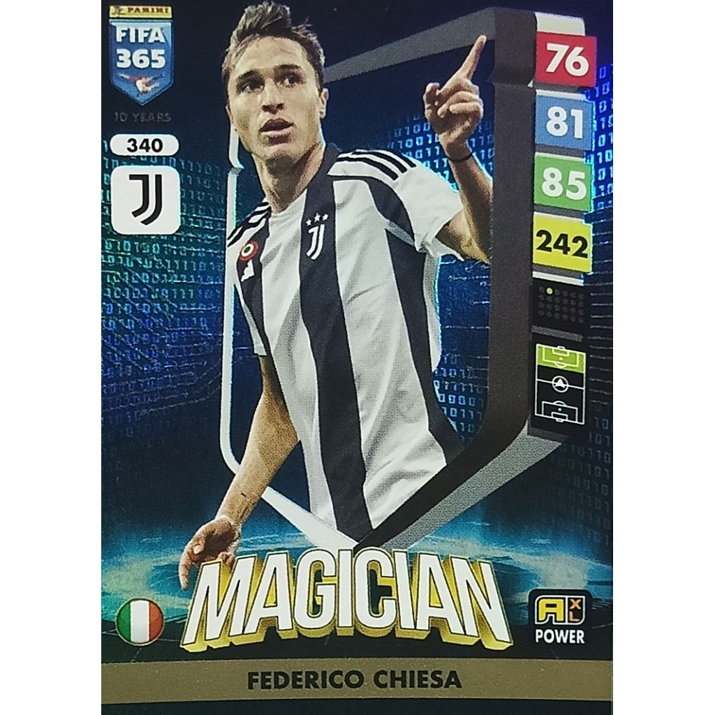Panini Adrenalyn XL FIFA 365 2025 No. 340 Federico Chiesa Magician juventus